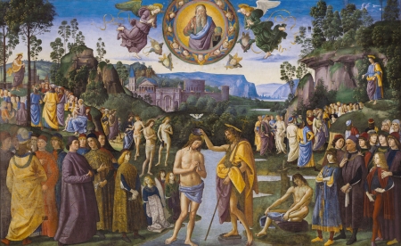 Baptism of Christ by artist Pietro Perugino